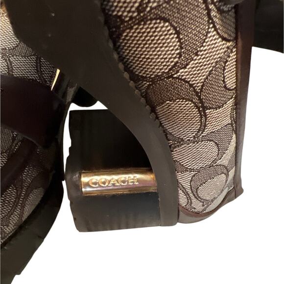 Coach Cora Leather and Jacqard Chunky Sole Loafer Size 8.5B - Picture 2 of 13